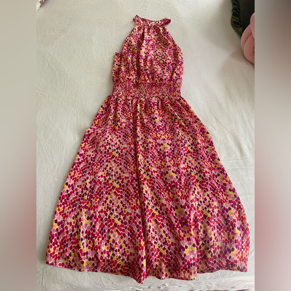 Trina Turk Pink halter neck dress